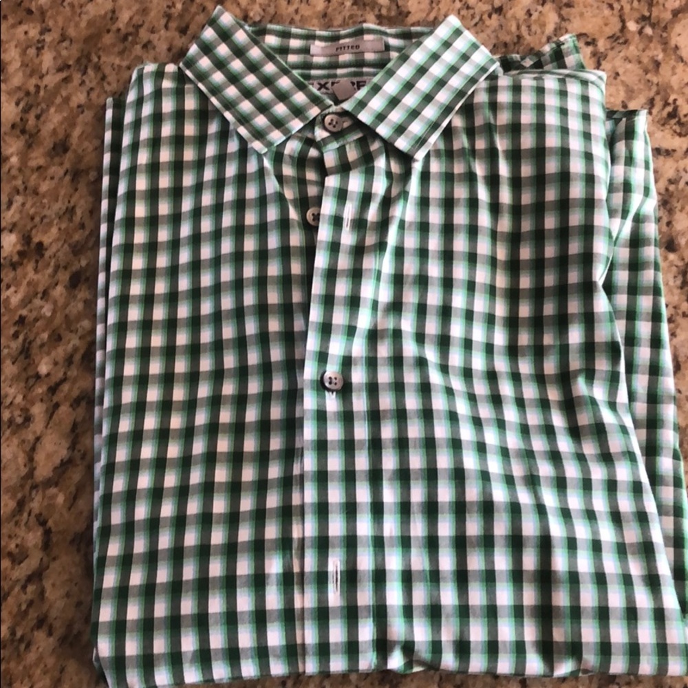 Express fitted XL checkered shirt
